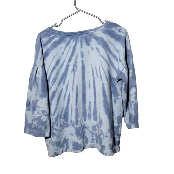 Pure Jill Sweatshirt Large Tie-Dye Blue Breathable Casual Comfort Pullover Boho - Picture 2 of 13